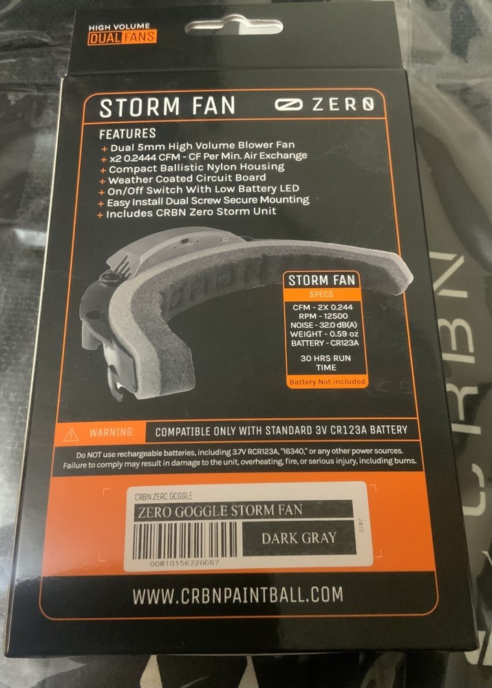 NEW Carbon CRBN ZERO Goggle STORM FAN