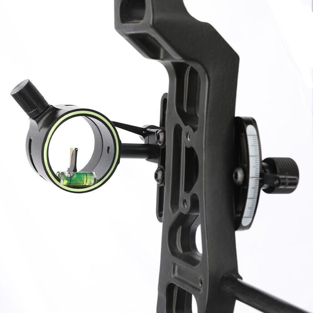 Compound Bow Sight Single Pin 0.019" Adjustable Archery Hunting Shooting Target