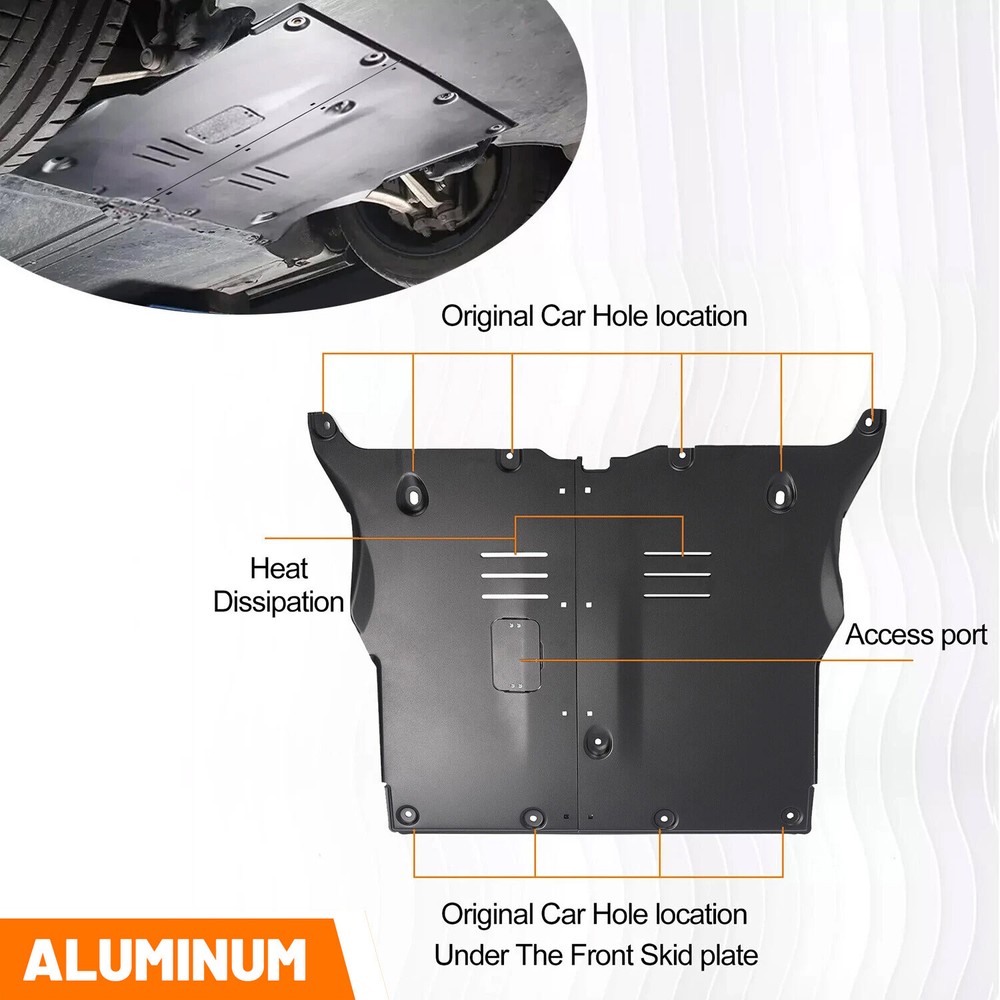 Front Skid Plate For 2017 2018-2024 Tesla Model 3 & Y Under Engine Guard Cover