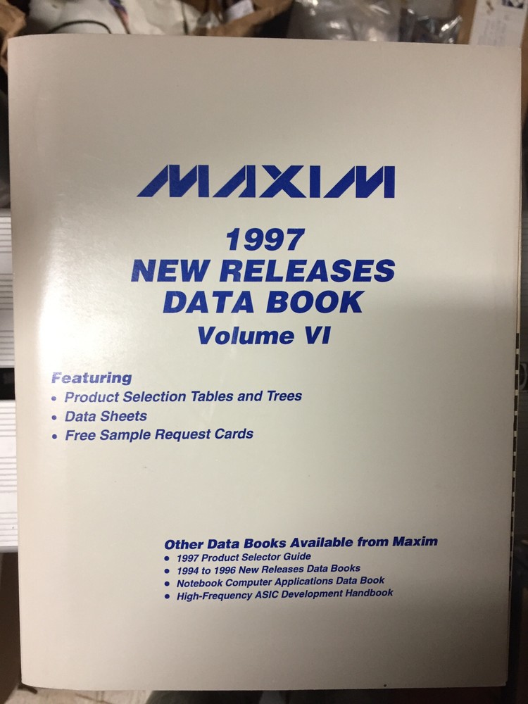 Data Book = Maxim Semiconductor Six Volume Set plus Applications Highlight = Lot