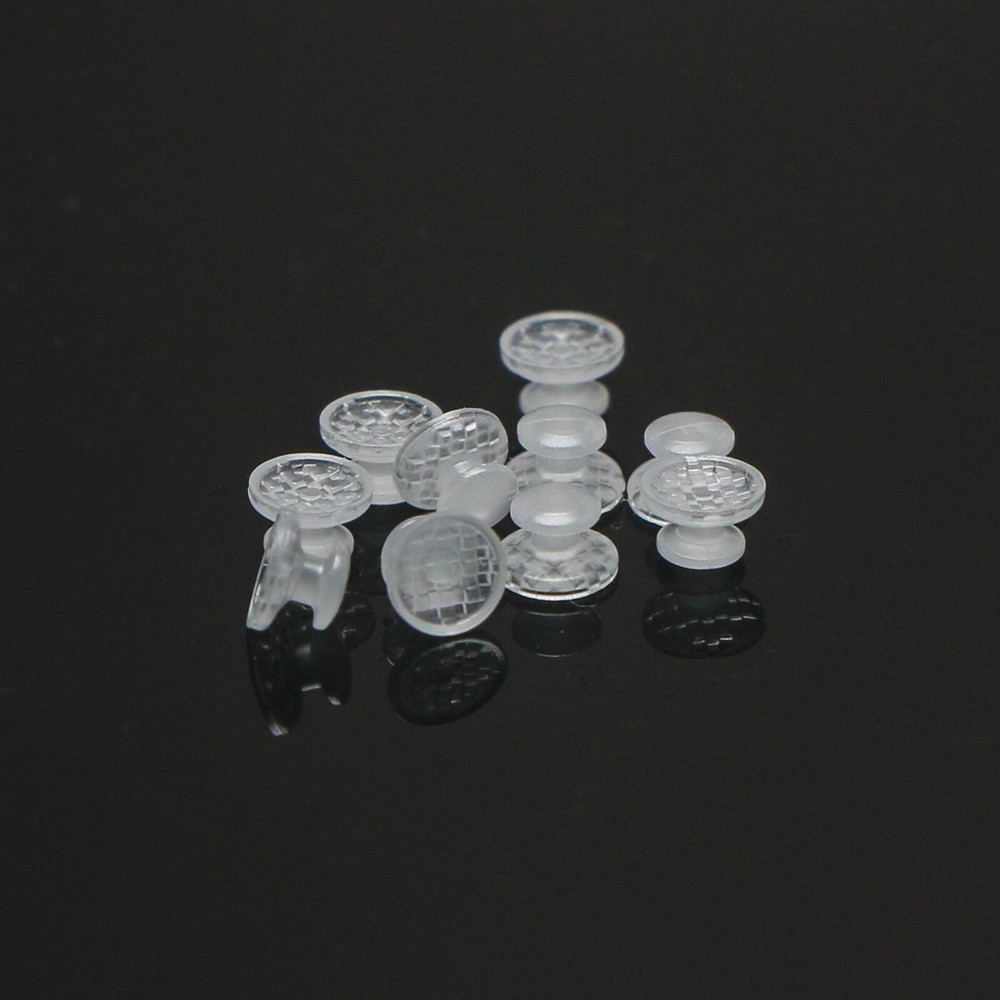 10Pcs Dental Orthodontic Ceramic Clear Lingual Button Bondable Round Base