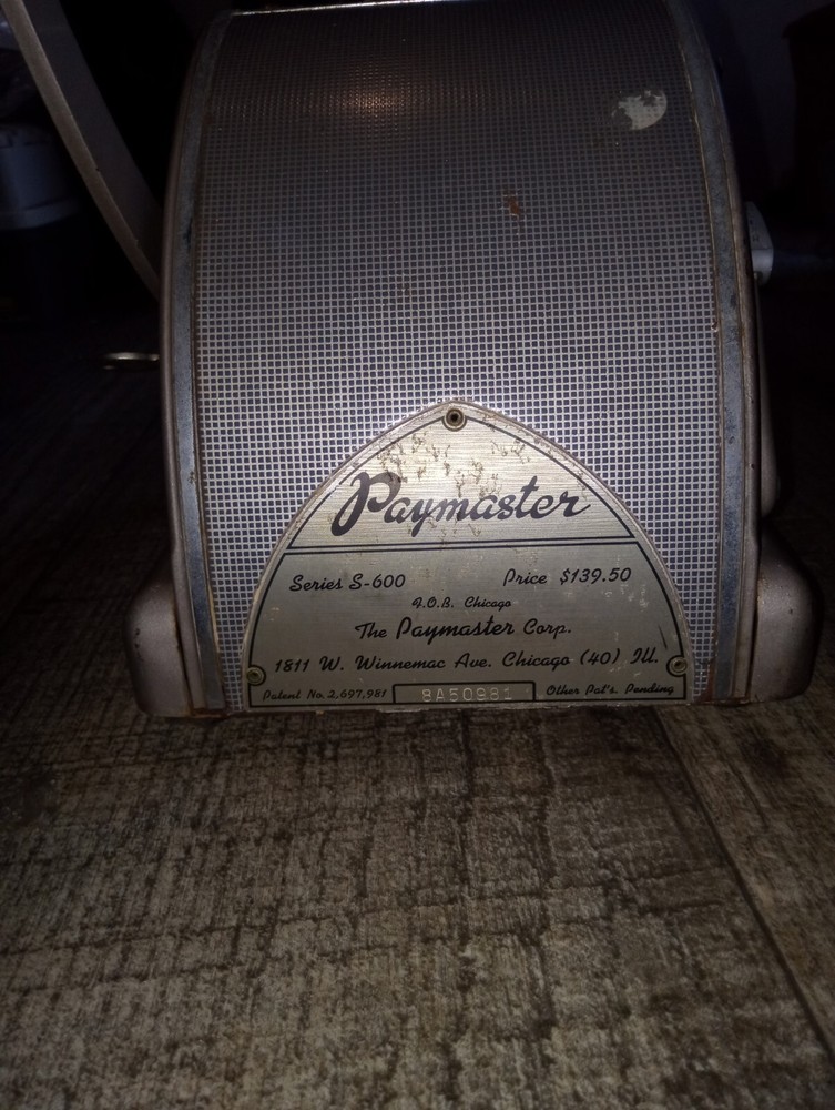 Paymaster Series S-600 Check Writer Machine