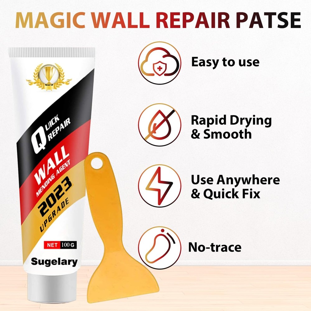 Sugelary Drywall Patch Repair Kit with Scraper, Wall Spackle 1 Pack