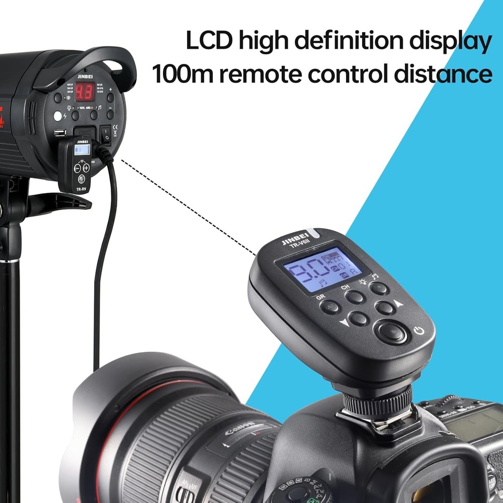 JINBEI TR-V6II 2.4G Wireless Speedlite LCD Flash Trigger Transmitter Universal