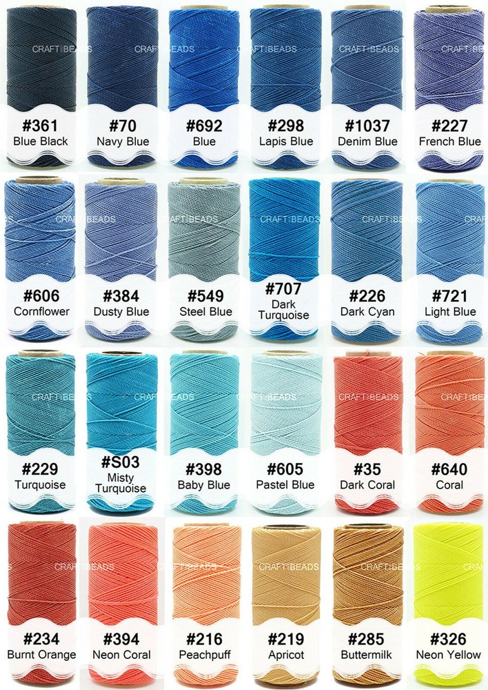 1MM Waxed Polyester Linhasita Cord Macrame Bracelet Thread String 188yards Spool
