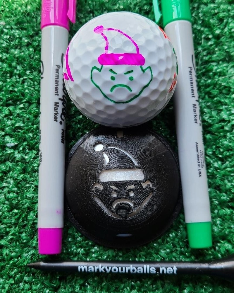 Golf Ball Marker Custom Stencil + Alignment Line and Circle. CREATE YOUR OWN!!!