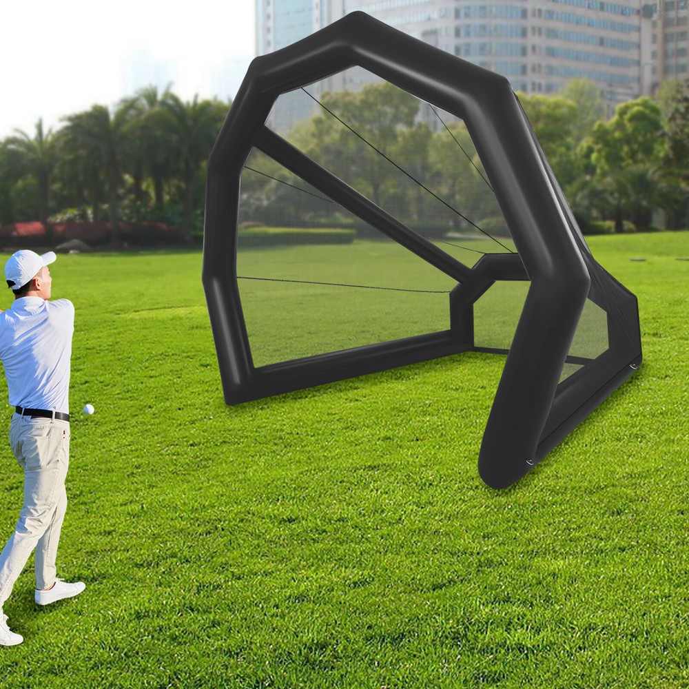 Golf Practice Swing Simulator Net Cage Inflatable Golf Practice Net Cage& Blower