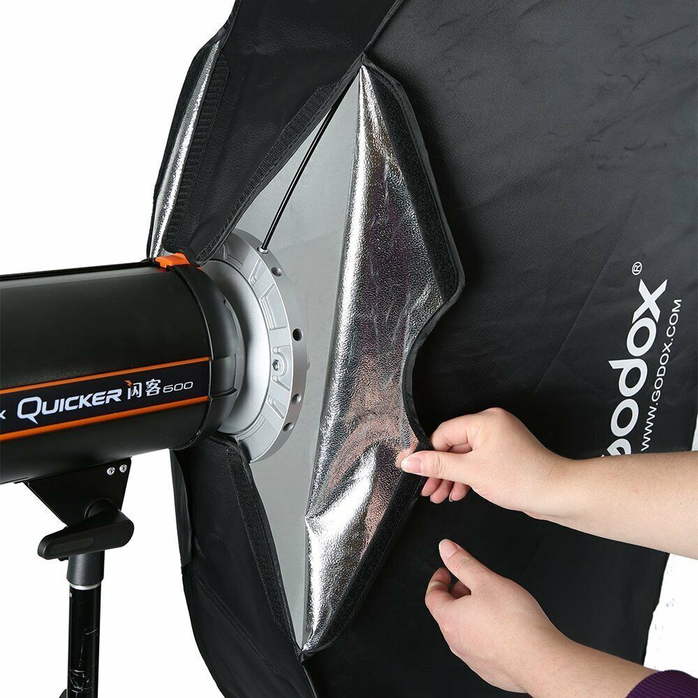 Godox 35x160cm Strip Softbox Bowens Mount + Grid + Light Stand for Studio Strobe