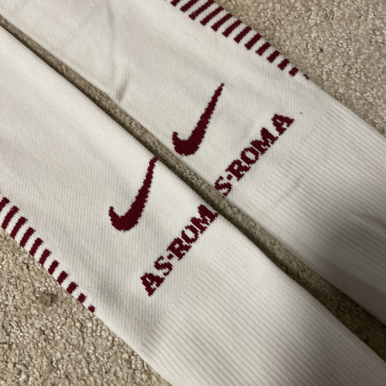 NIKE AS Roma Soccer Socks Football – WHite XL