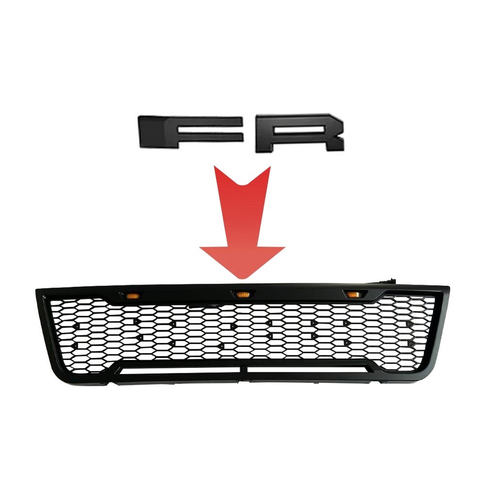 Front Grille for 2003-2007 Econoline E150 E250 E350 Grill with LED Light Bars