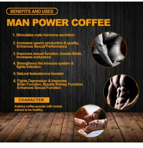 MAN POWER COFFEE Maca extract - FERTILITY TESTOBOOSTER- CAPPUCCINO
