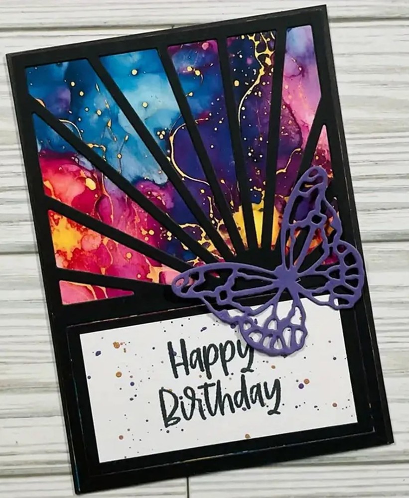 Rectangle Frame Metal Die Cuts, Butterfly and Line Rectangular Frame Cutting ...