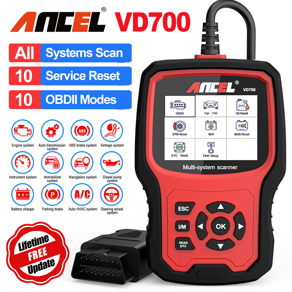 ANCEL VD700 for VW AUDI Car Code Reader All System Diagnostic Tool OBD2 Scanner