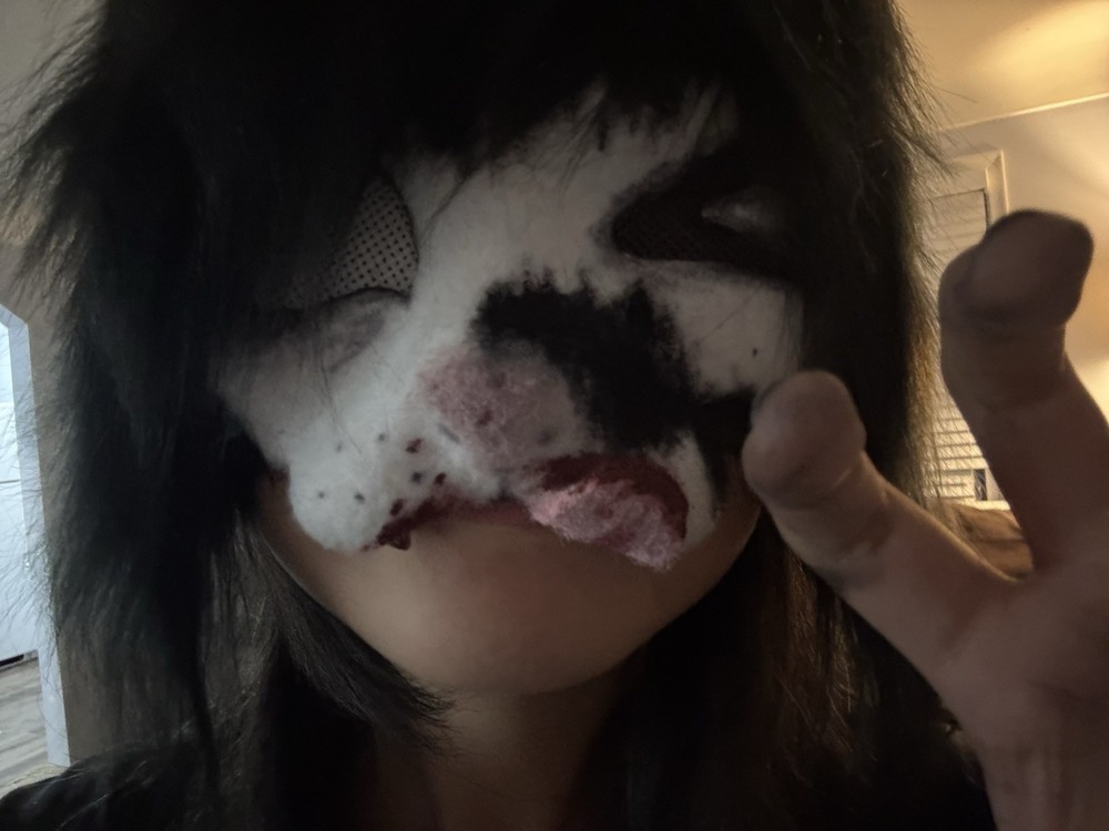 emo vampire cat therian mask. 100% handmade! READ DESCRIPTION