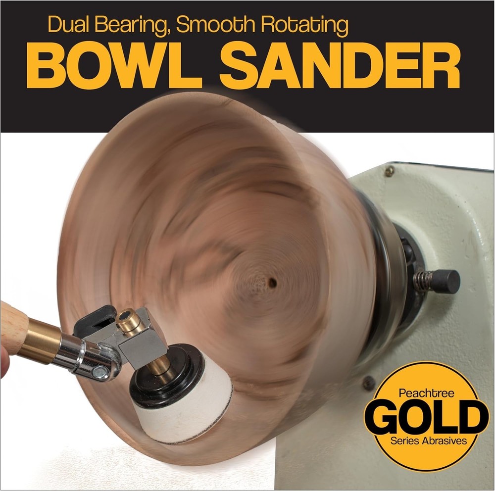 Dual Bearing Bowl Sander with Assorted Discs - Effortless Sanding Solution