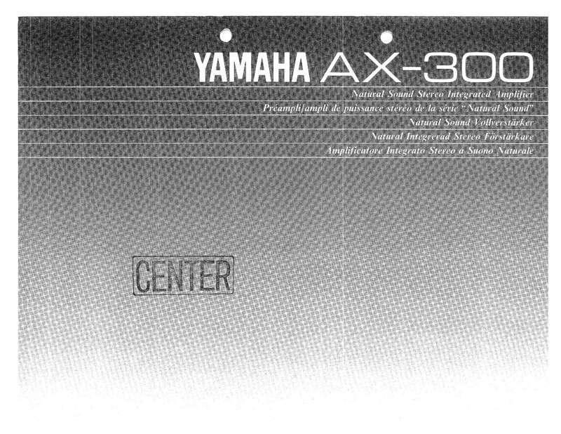 Yamaha AX-300 Amplifier Owners Manual