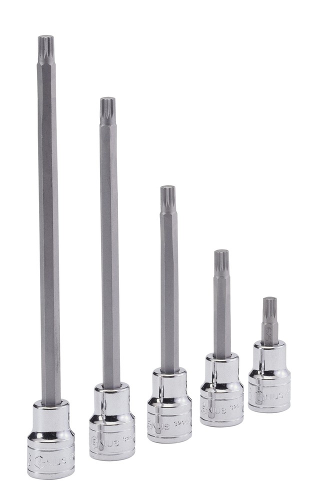 Genius Tools 1/2" Dr. M12 Triple Square Bit Socket 150mmL - 442+8612