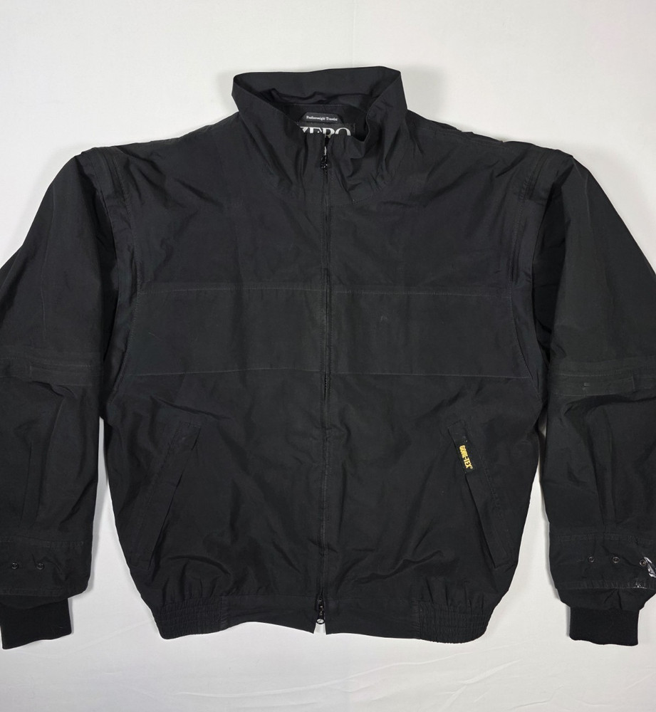 Zero Restriction Black Gore-Tex Golf Jacket Zip Off Sleeves Men Medium