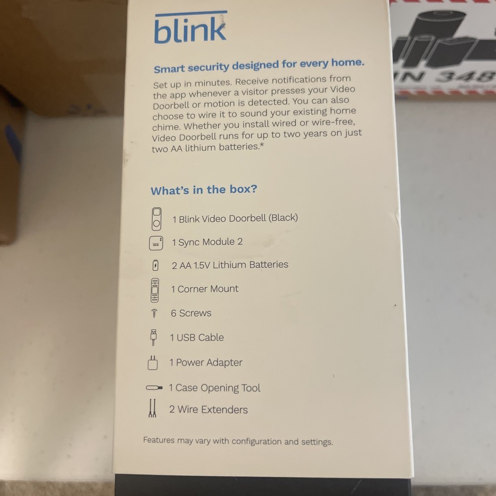 Blink Video Doorbell - Black (System)