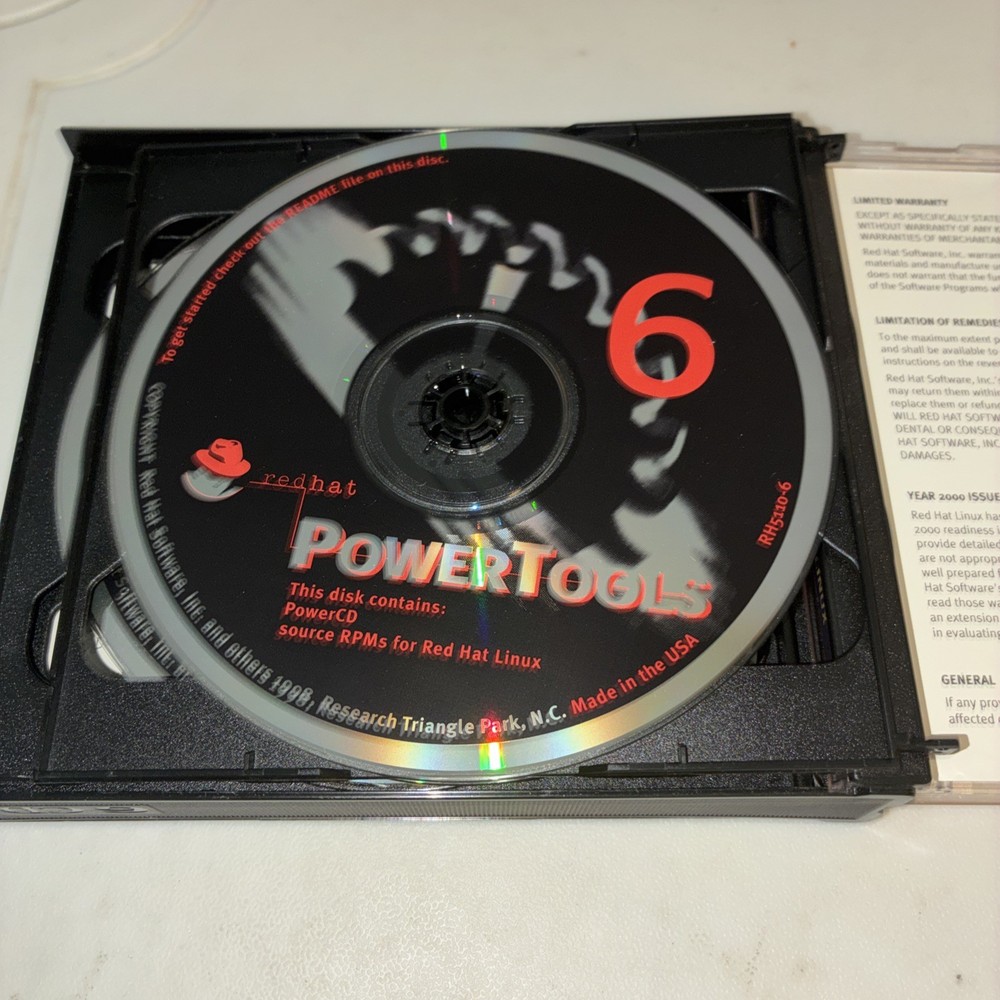 Red Hat Power Tools Linux 5.1 Operating System - 6 CD-ROM Set - No Booklets