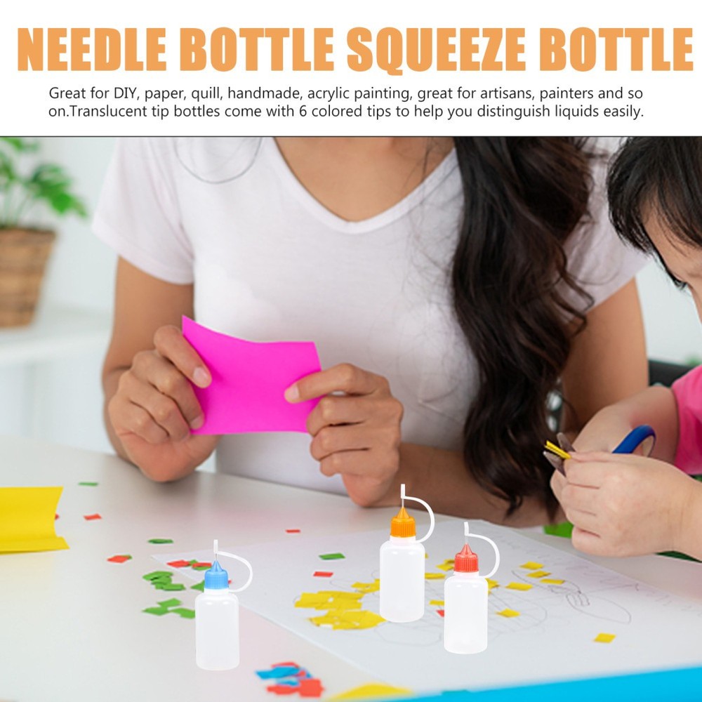 18 Pcs Squeeze Bottles Glue Bottles with Precision Applicator for Craft