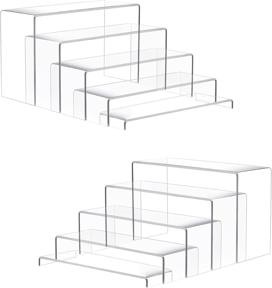 Versatile Clear Acrylic Display Risers - 2 Sets of 10 Pcs for Maximum Visibility