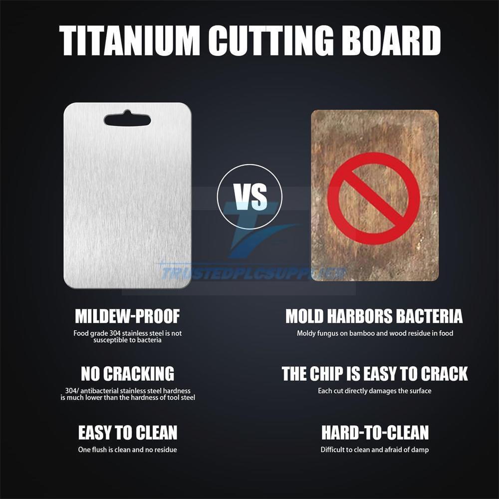 Titanium Cutting Board Double-Sided Titanium Cutting Boards for Kitchen Camping