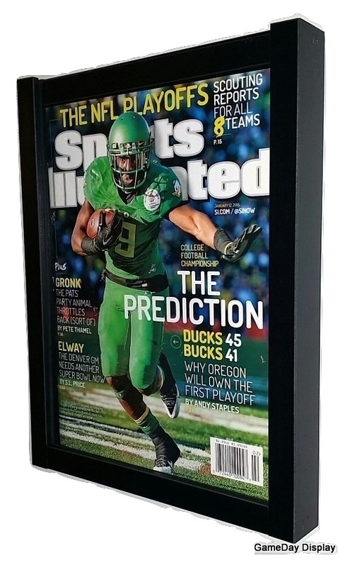 MAGAZINE SPORTS ILLUSTRATED DISPLAY FRAME CASE BLACK SHADOW BOX