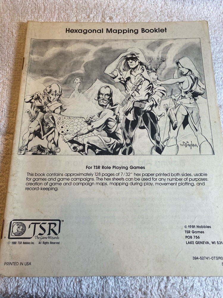 Advanced Dungeons And Dragons Hexagonal Mapping Booklet 1980 TSR