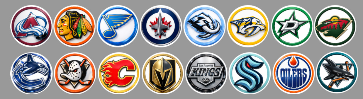 NEW Handmade Hockey Team Magnets 2" FULL SET/ALL 32 TEAMS. For Fan Standings