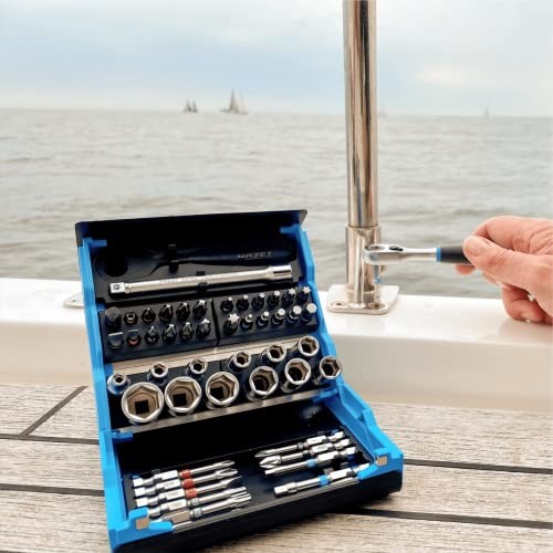 SmartCase socket set 2200SC-2 I 50-piece tool Multi-colour Ratchet Bit Set