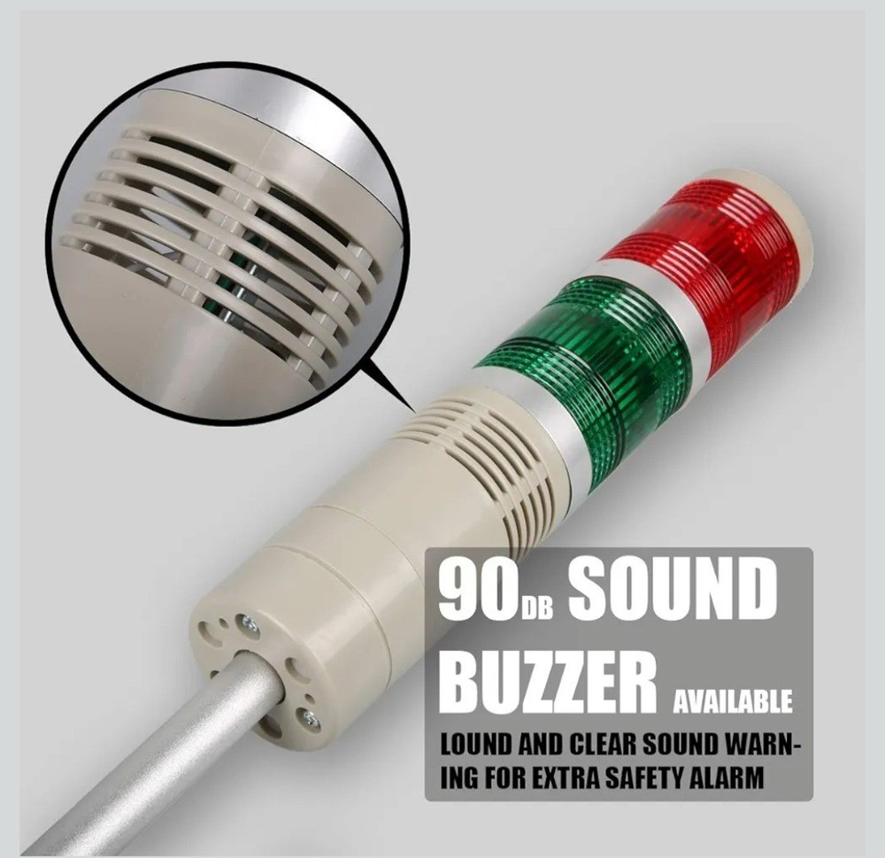 Industrial Signal Column, LED Alarm Tower Lamp Flash Indicator, 2-Layer Stack