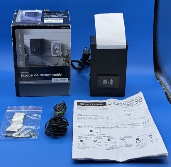PORTFOLIO LANDSCAPE LIGHTING POWER PACK Transformer Timer Dusk Dawn Sensor 60W