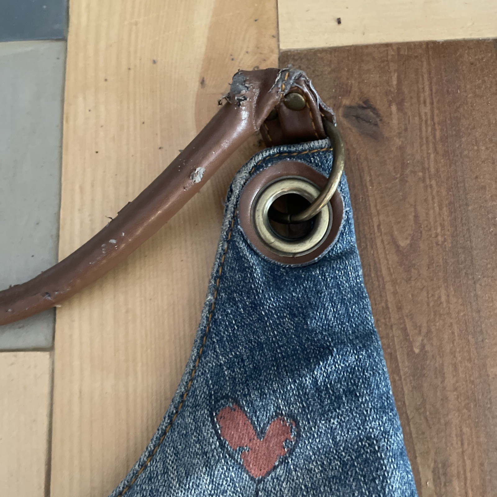 Vintage Y2K Disney Store Exclusive TinkerBell Denim Shoulder Bag Purse w/wallet