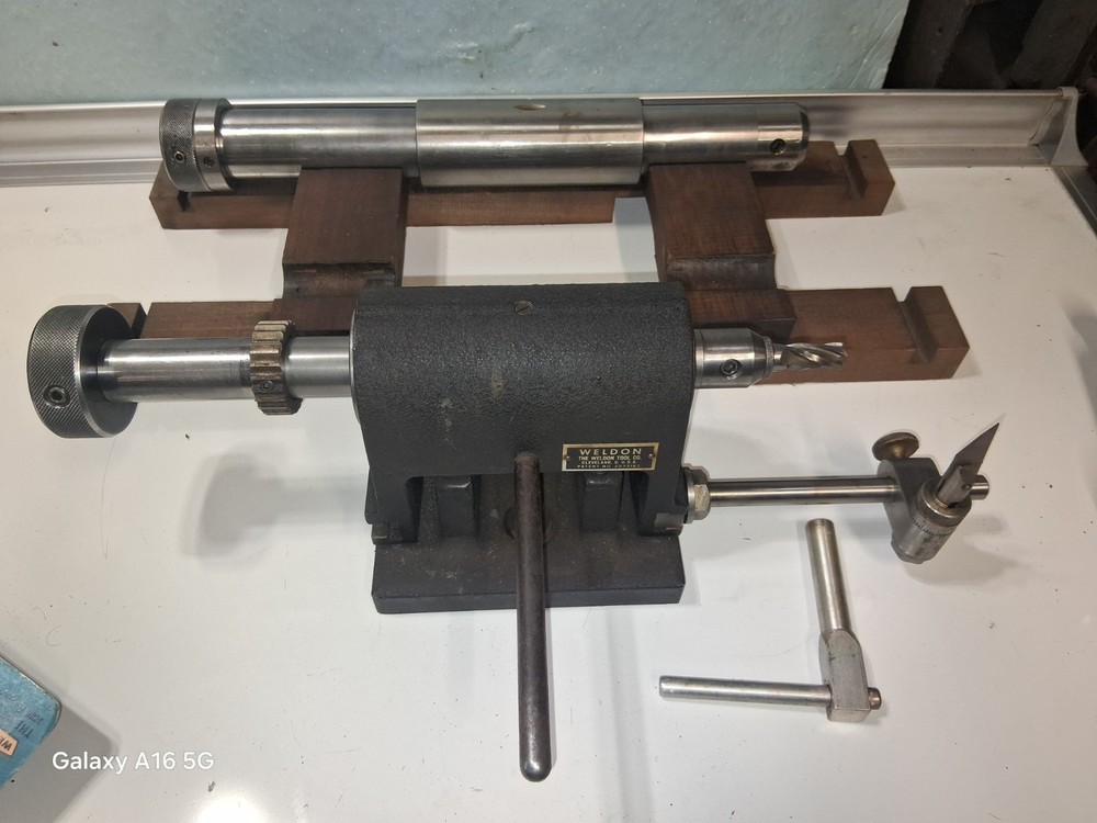 Weldon End Mill Tool Sharpening Grinding Fixture w/ Tilting Sub Base