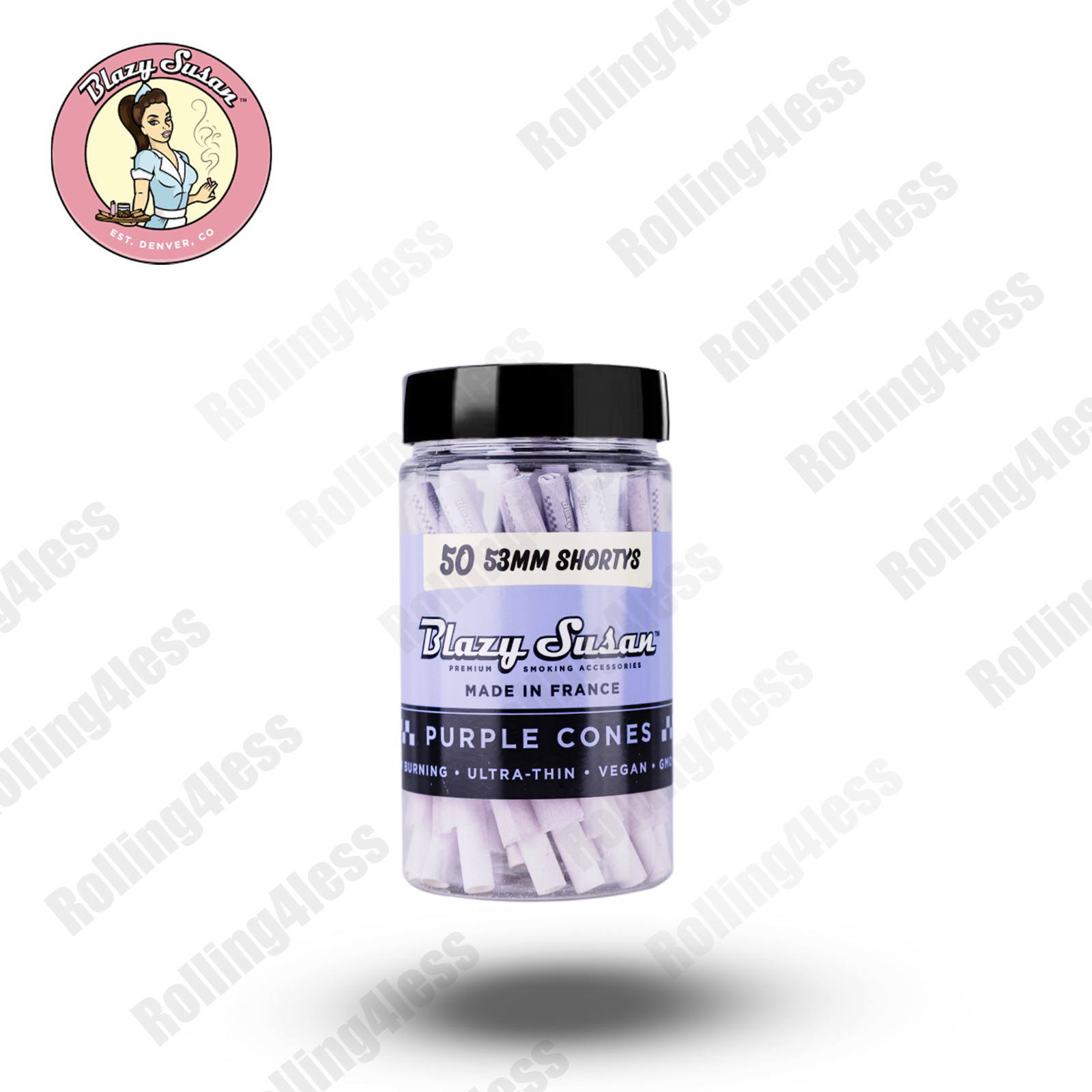 Blazy Susan Purple Cone Shorty Pre Rolled Cones -50ct