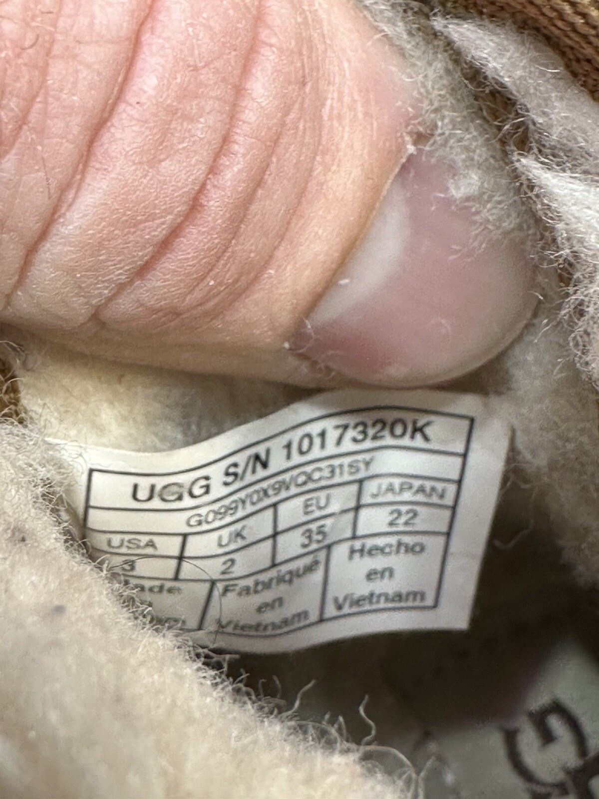 Kids UGG Neumel II Boots 1017320K Suede Sherpa Lined Lace Up Kids Youth Size 3