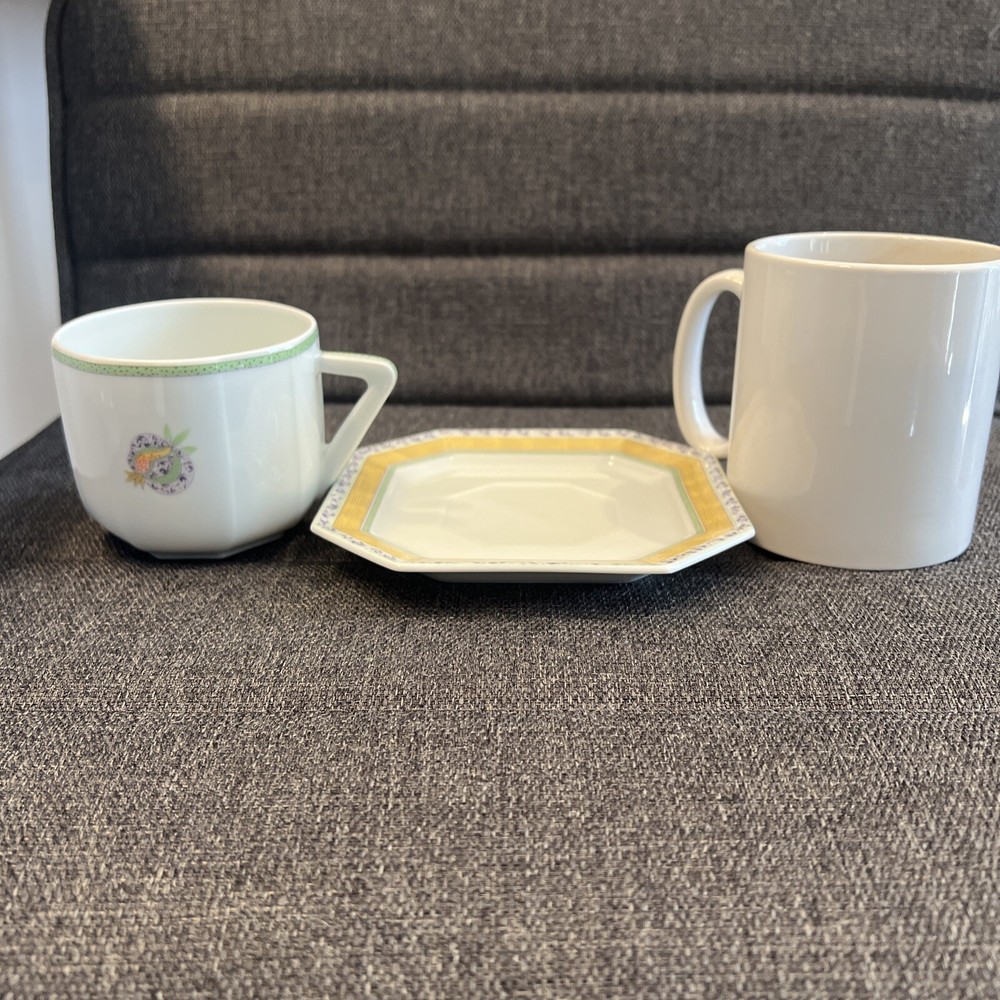 Bernardaud Limoges Cup and Saucer SET, Phuket pattern [REGULAR SIZE]