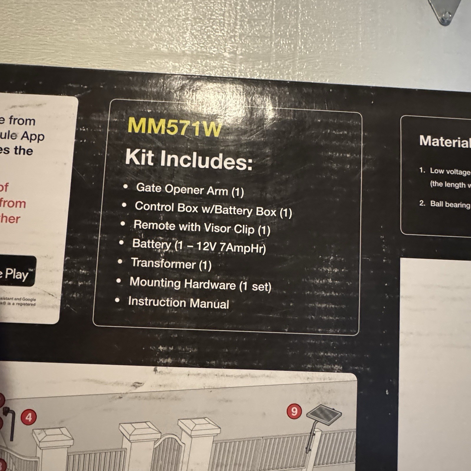 MIGHTY MULE MM571W Automatic Swing Gate Operator Kit, Max 18'Long, 12v Battery