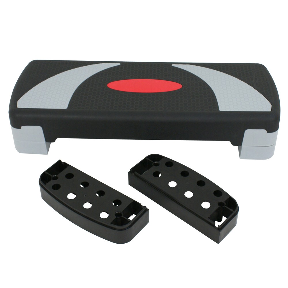Aerobic Step Platform w/Adjustable 3-Level Risers 31" Non-Slip Exercise Stepper