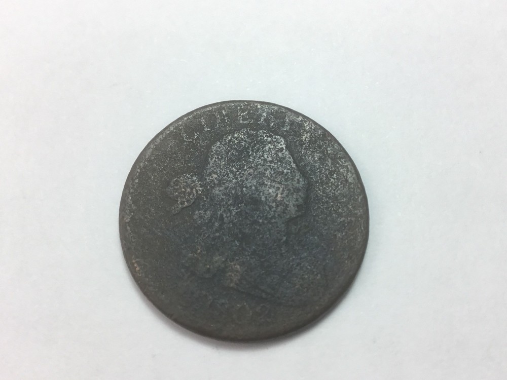 1802 Draped Bust Large Cent, Stemless