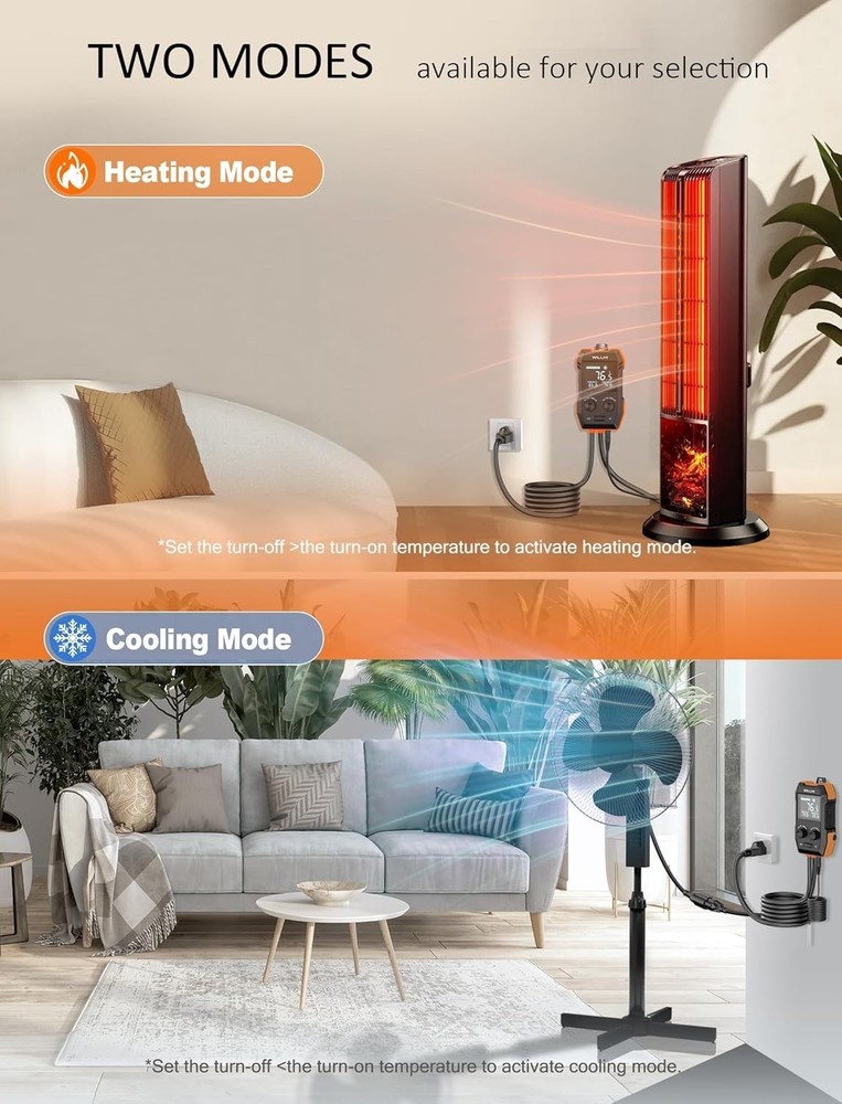 Versatile WH2408 Temperature Controller – LCD Display, Heating & Cooling Modes