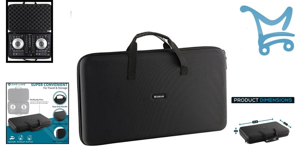 DJ Controller Hard Case Waterproof EVA Zipper Backpack for Pioneer DDJ