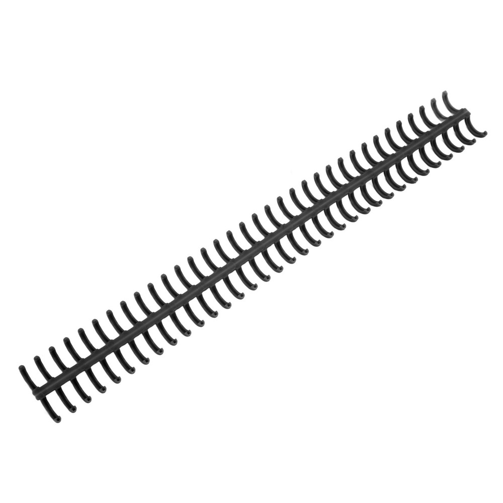 10PCS 34 Hole Binding Spine Split Loose Leaf Rings Binding Loop 12mm(Black )