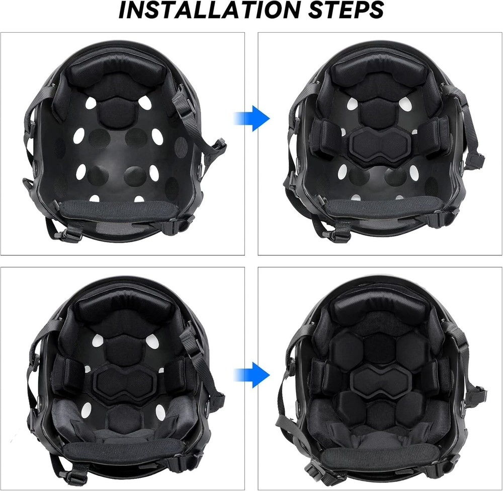 Tactical Helmet Pads - Universal Replacement Internal Memory Foam Pad Inserts...