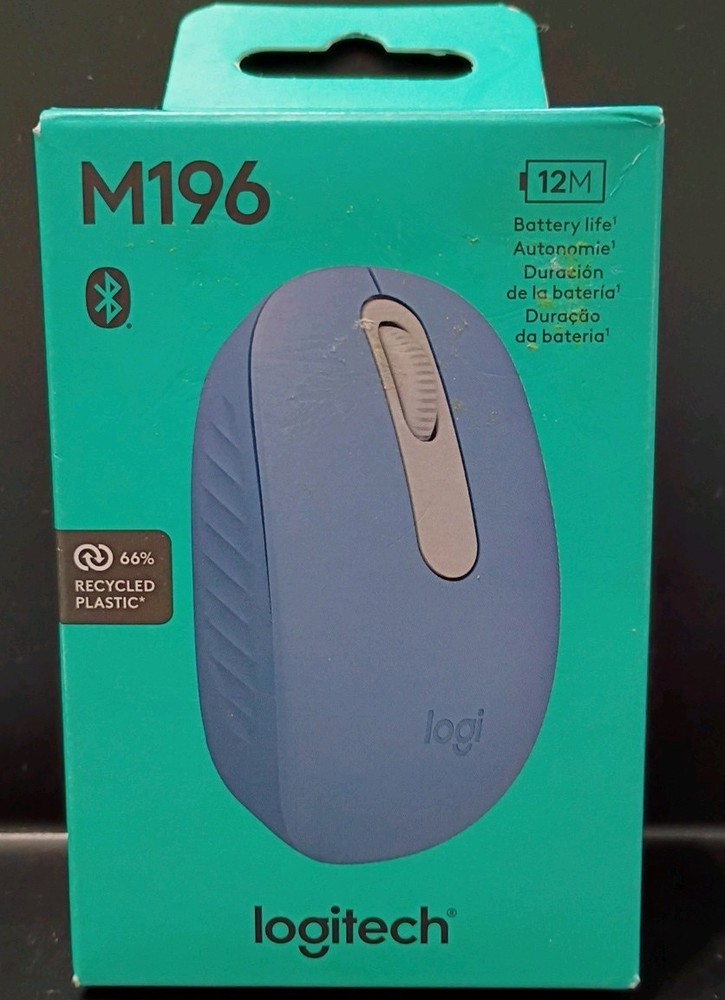 Logitech M196 Bluetooth Wireless Mouse, New In Sealed Box
