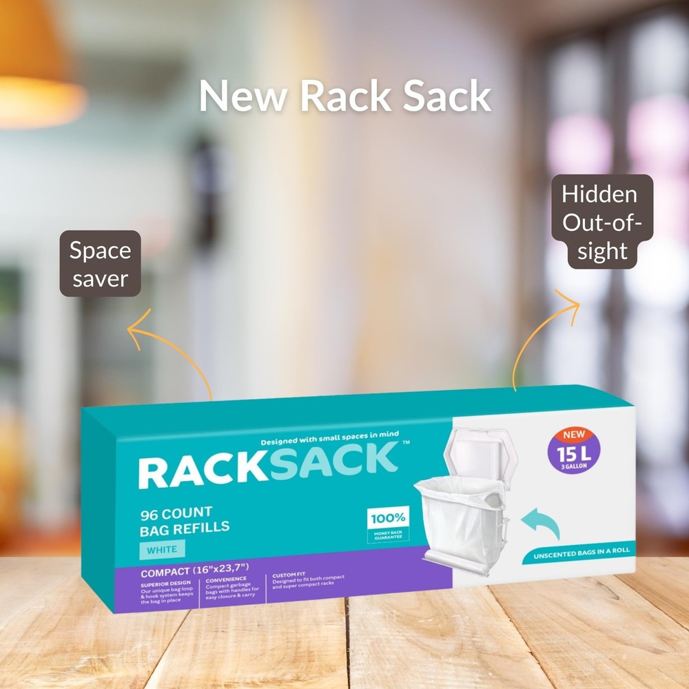 Rack Sack Rolled Bag Refills White 96's