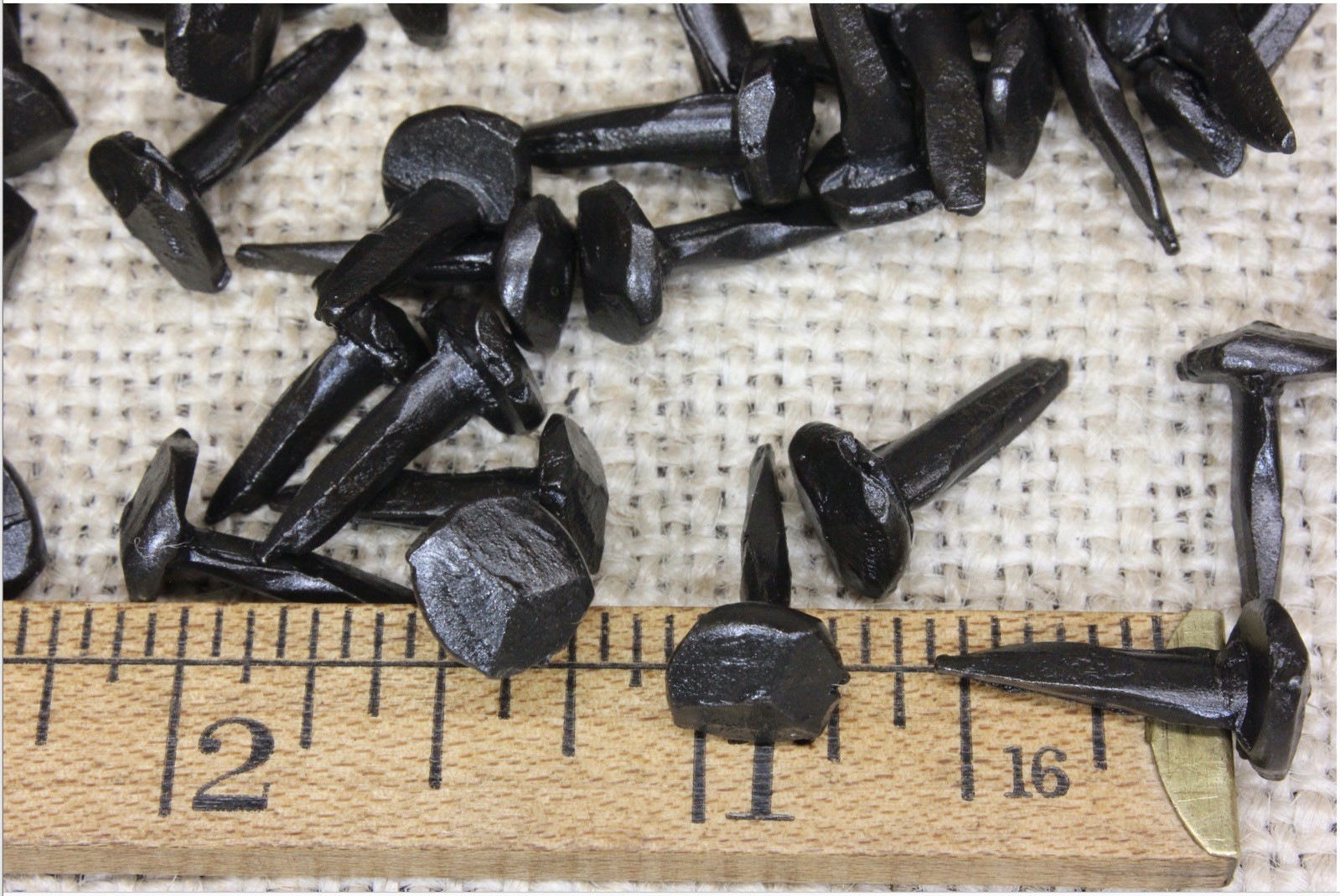 5/8" Rosehead 25 Nails Square Wrought Iron Tacks Vintage Rustic Decorative Look
