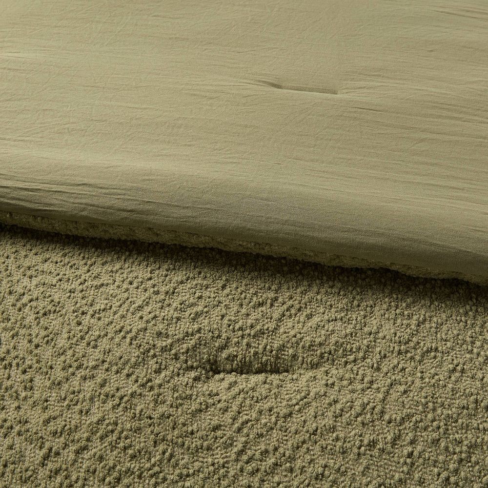 King Boucle Comforter Set Green - Threshold