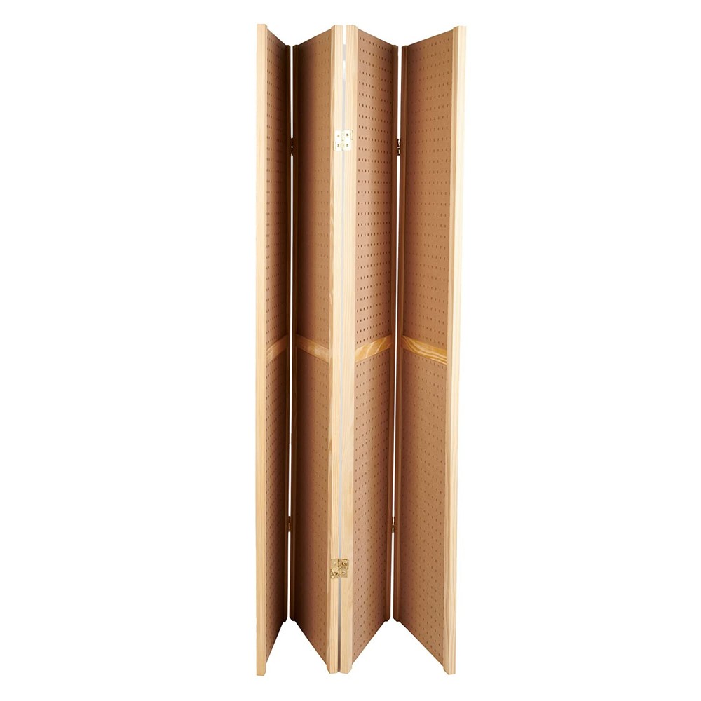 Folding Pegboard Display Craft Display 4 Panel 5' Folds Flat 60" H Peg Board